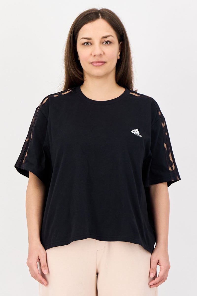 Adidas Women Loose Fit Long Sleeve Outdoor Crop Top, Black - Image 1